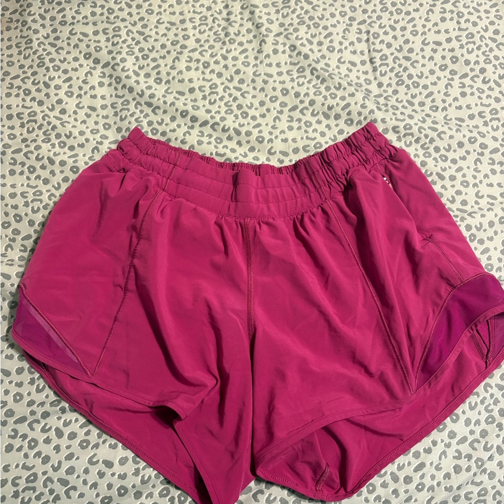 Lululemon Shorts Size 8 4”. Fuchsia color.